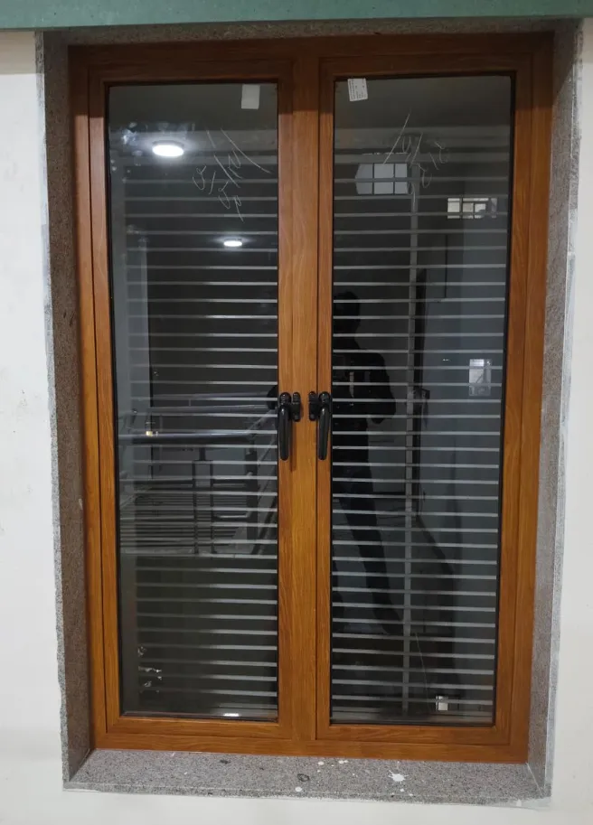 Wood-Finish Aluminium Doors
